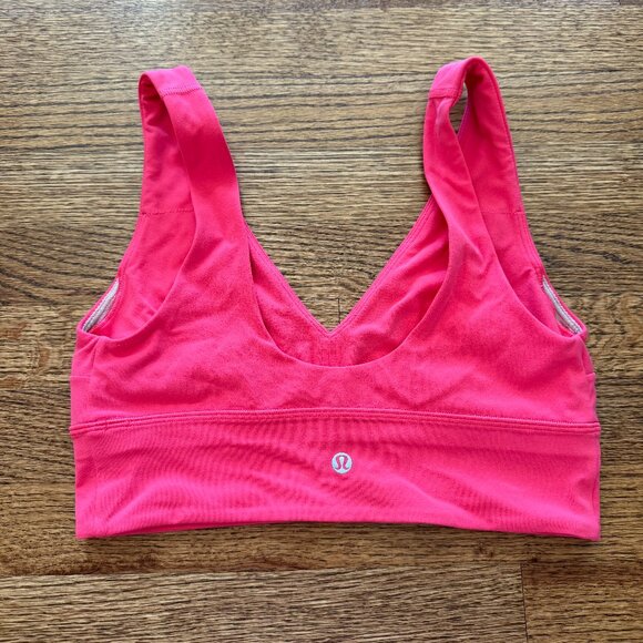 lululemon Align V Neck Bra C/D Lip Gloss Size 8 - Picture 4 of 4